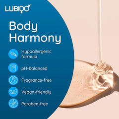 Lubido Body Harmony product with features listed