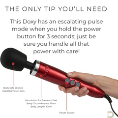 Doxy Die Cast 3 Rechargeable - Candy Red