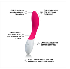 LELO Mona 2 Cerise silicone vibrator side view