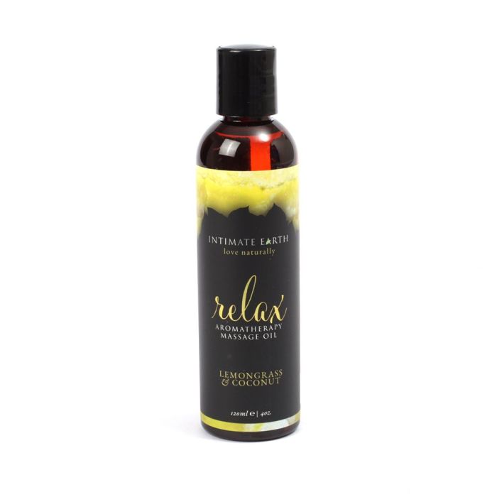 Intimate Earth Massage Oil Relaxing - Lemongrass & Coconut 120ml - My Store