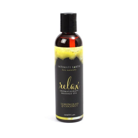 Intimate Earth Massage Oil Relaxing - Lemongrass & Coconut 120ml - My Store
