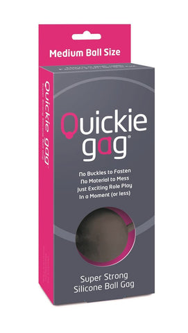 Quickie Gag Medium Ball - Black - My Store