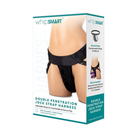 Whipsmart Double Penetration Jock Strap Harness - Black - My Store