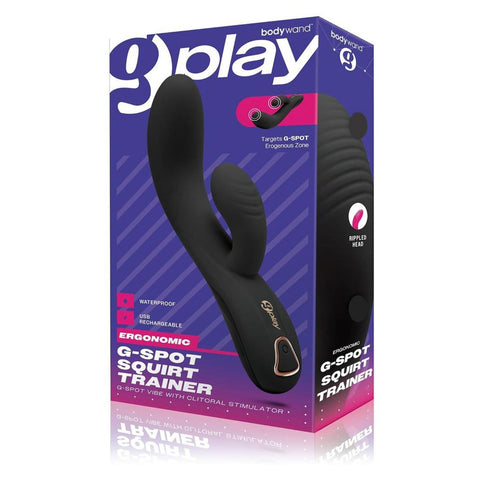 Bodywand G Play Ergonomic G Spot Squirt Trainer Vibrator And Clitoral Stimulator - Black - My Store