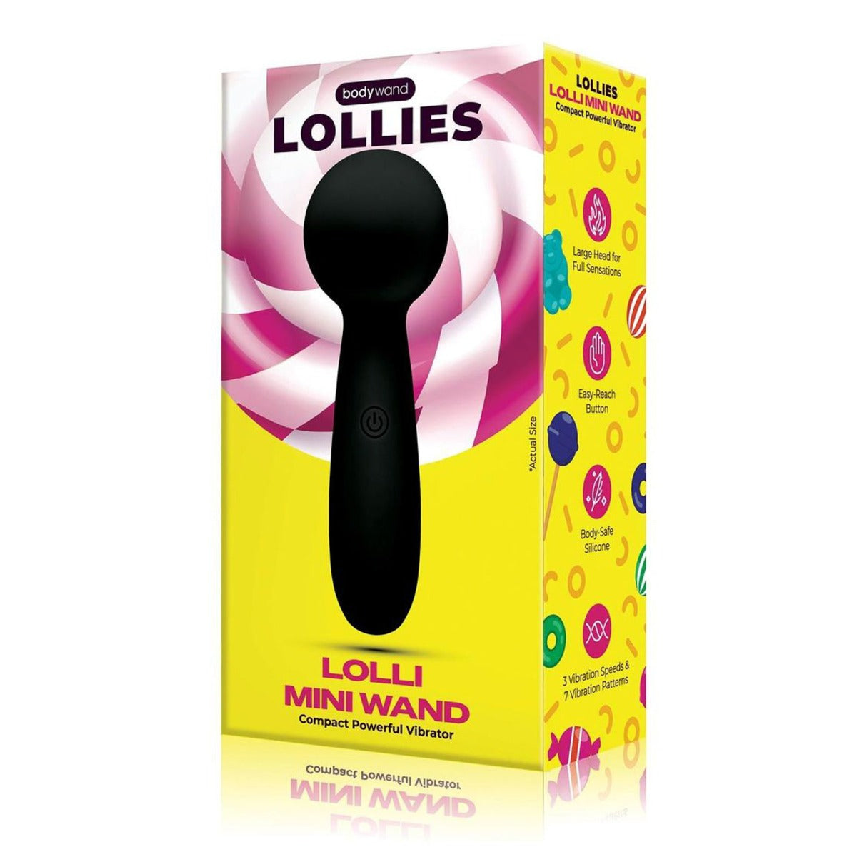 Bodywand Lollies Mini Lolli Wand Massager - Black - My Store