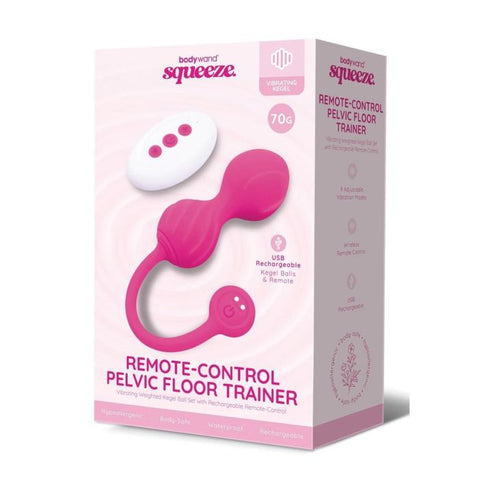 Bodywand Squeeze Kegel Ball W/ Remote 70G - Pink - My Store