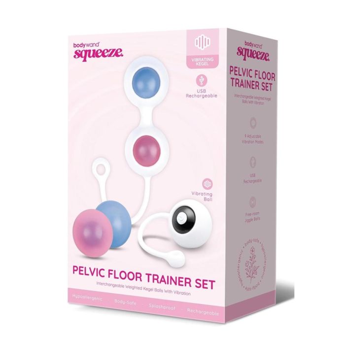 Bodywand Squeeze Vibrating Kegel Ball - Pink/Blue - My Store