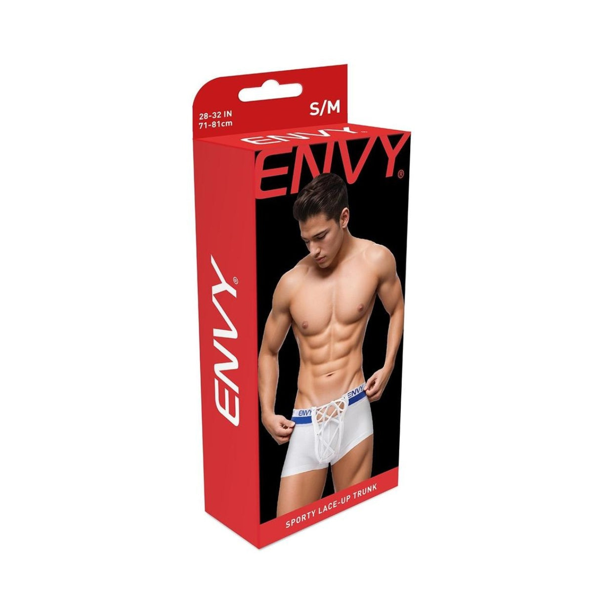 Envy Sporty Lace-Up Trunk S/M - White - My Store
