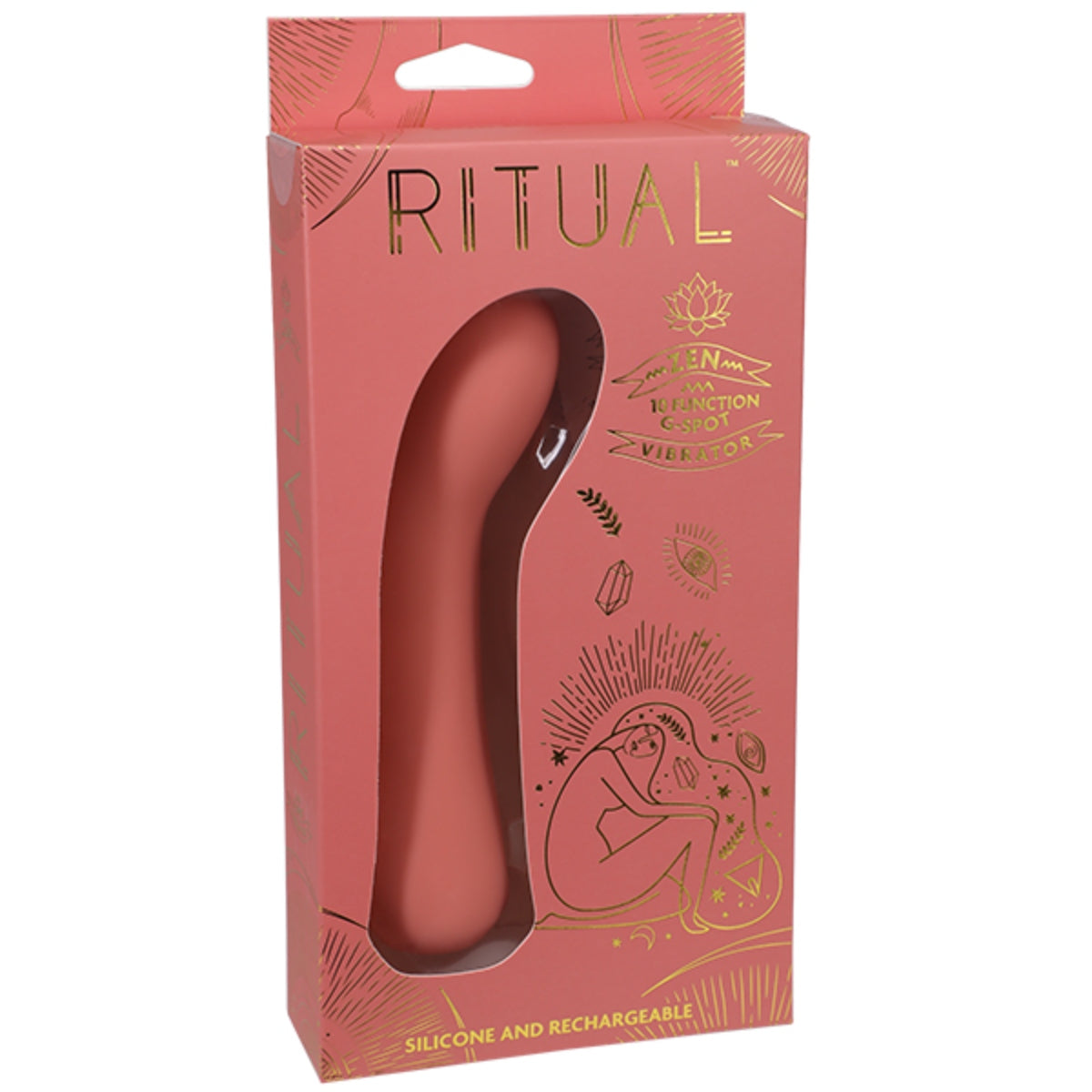Doc Johnson Ritual Zen Rechargeable Orange Silicone G-Spot Vibe - Orange - My Store