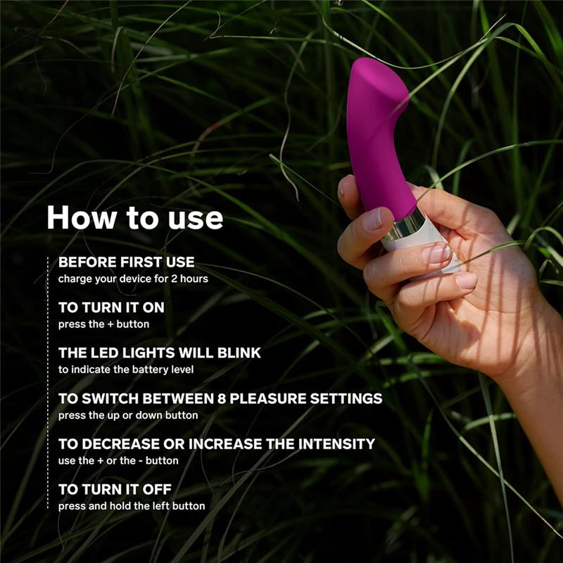 LELO Gigi 2 Deep Rose G-spot vibrator with How to use feature