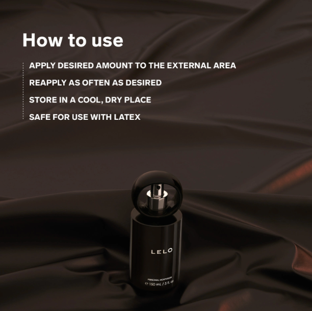 KSutra LELO Personal Moisturiser 150ml intimate lubricant with how to use guidance 