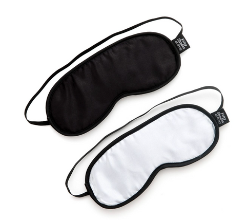 Fifty Shades of Grey | No Peeking Soft Twin Blindfold Set - Grey/Black