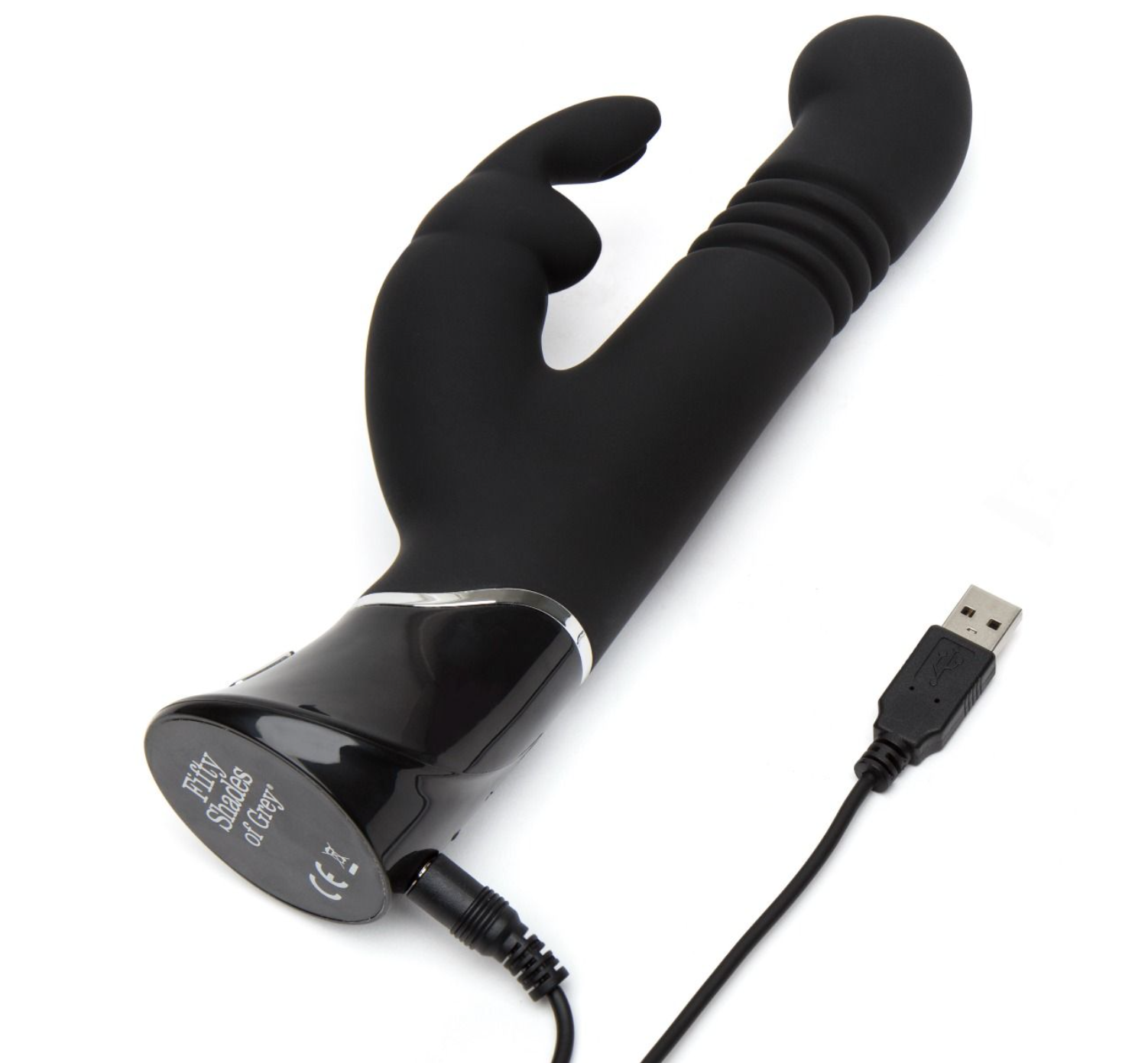 Fifty Shades of Grey | Greedy Girl Rechargeable Thrusting G-Spot Rabbit Vibrator - Black