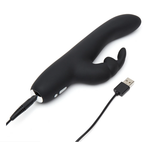Fifty Shades of Grey | Greedy Girl Rechargeable Slimline Rabbit Vibrator - Black