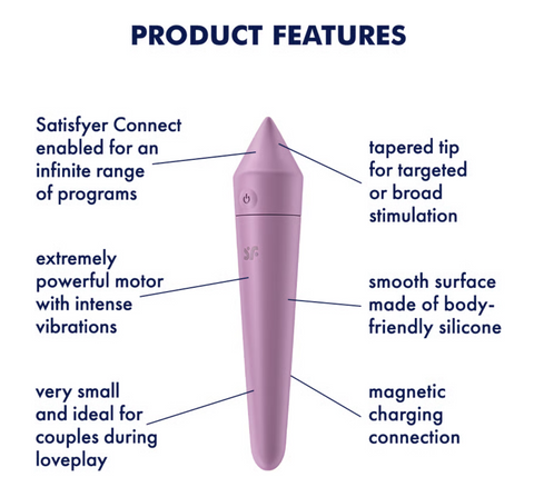 Satisfyer | Ultra Power Bullet 8 Vibrator Incl. Bluetooth And App - Lilac