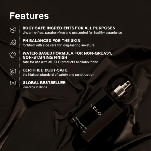 LELO Personal Moisturiser 150ml bottle features 