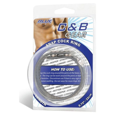 Blue Line Snap Cock Ring 8.75" - Black - My Store