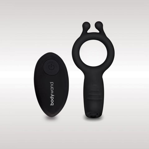BODYWAND Date Night vibrating couples ring with remote – black