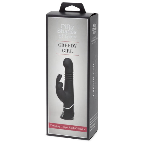 Fifty Shades of Grey Greedy Girl Rechargeable Thrusting G-Spot Rabbit Vibrator - Black - My Store
