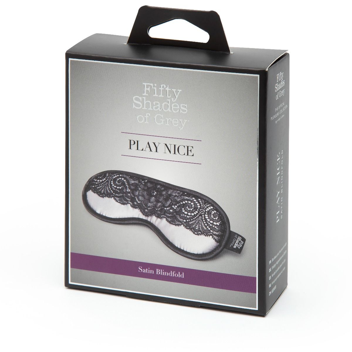 Fifty Shades of Grey Play Nice Satin & Lace Blindfold - Grey/Black - My Store
