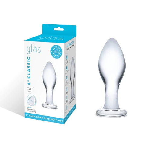 Glas 4inch Butt Plug - Clear - My Store