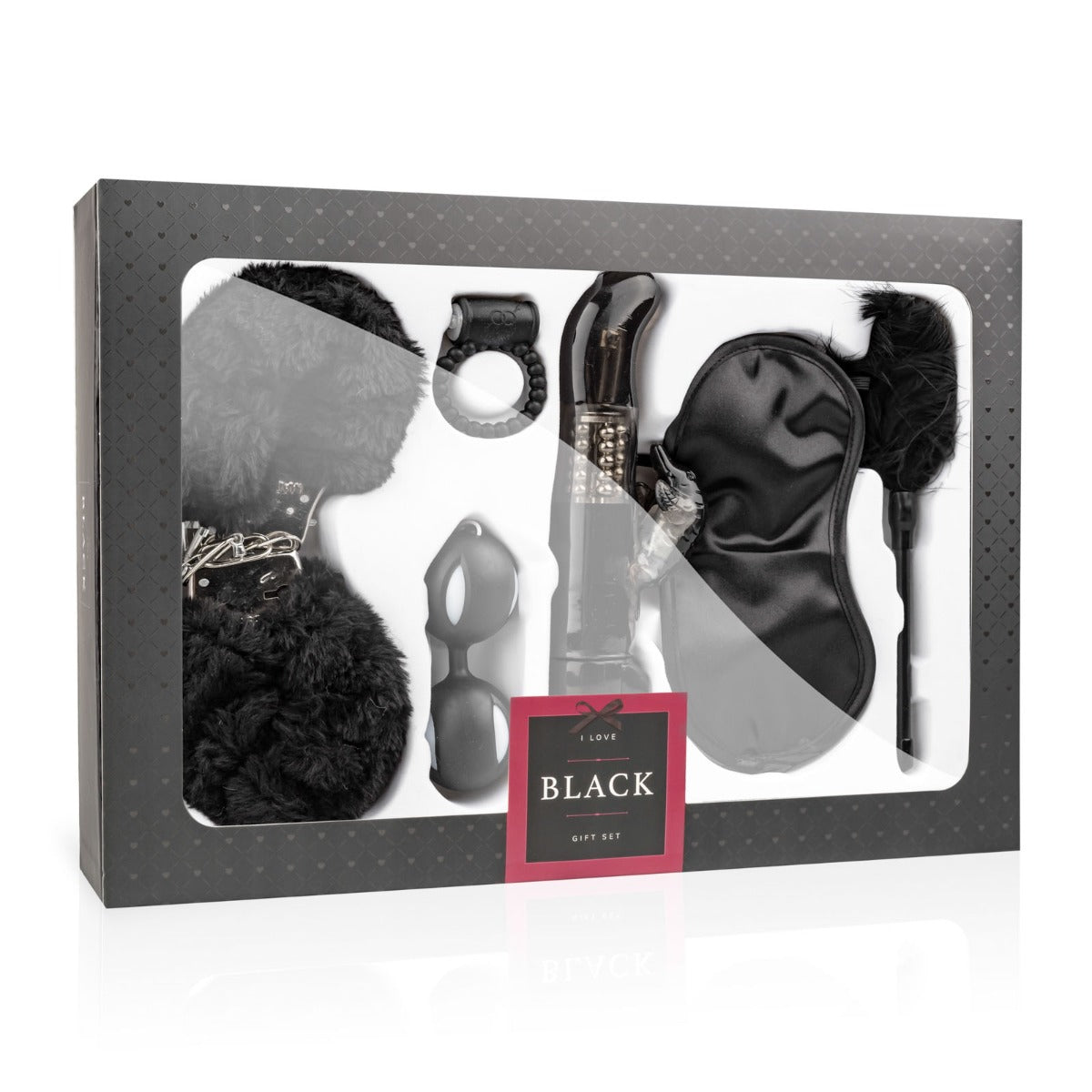 Loveboxxx I Love Black Couples Bondage Sex Toy Gift Set - Black - My Store