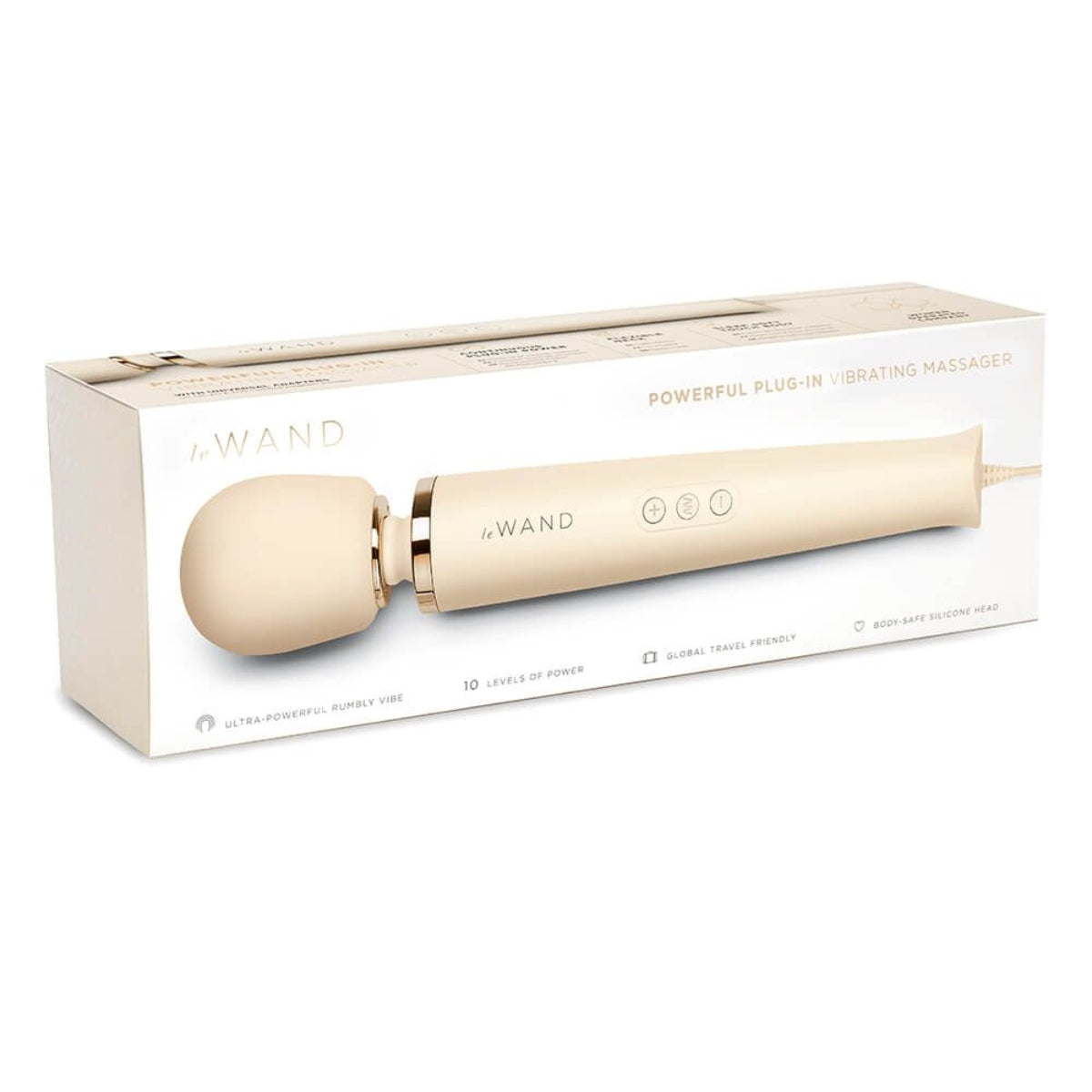 LE Wand Powerful Plug-In Vibrating Massager - Beige - My Store