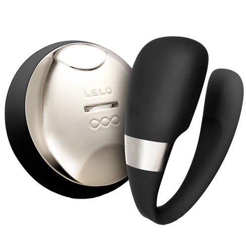 Close up of LELO Tiani 3 black couples massager premium design