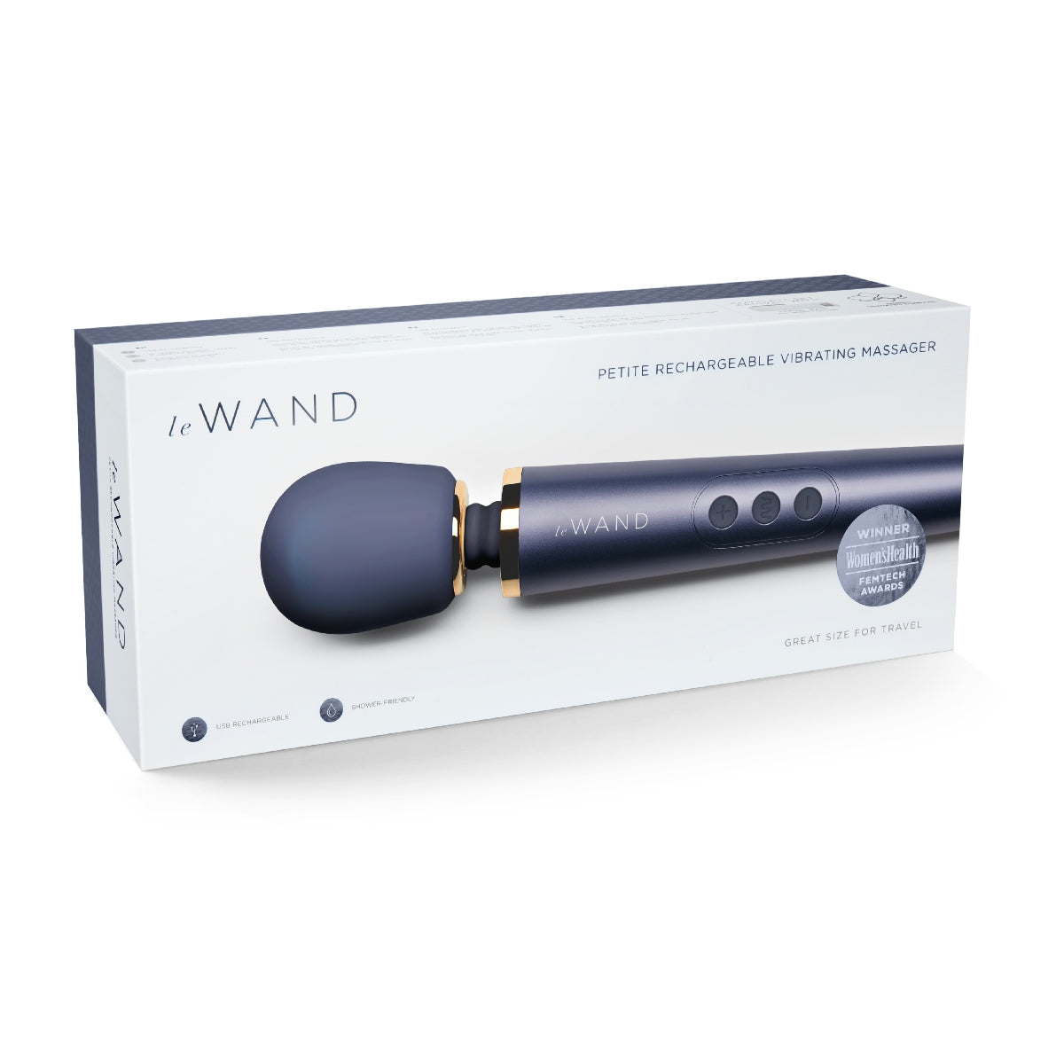 LE Wand Rechargeable Vibrating Massager - Navy - My Store