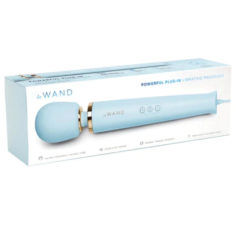 LE Wand Powerful Plug-In Vibrating Massager - Light Blue - My Store