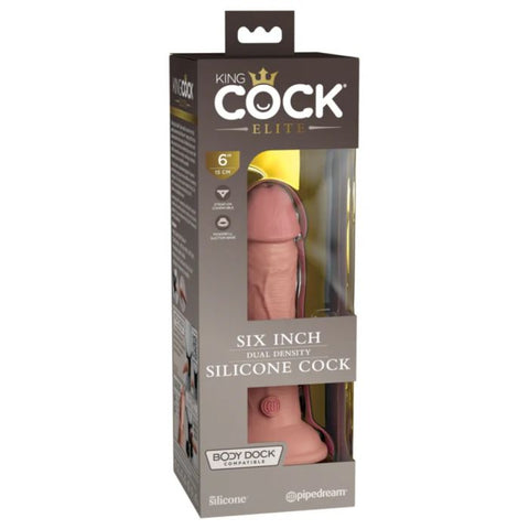 King Cock Elite 6Inch Silicone Dual Density Cock - Light - My Store