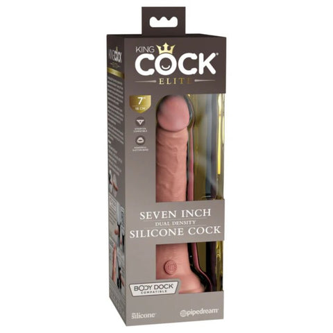 King Cock Elite 7Inch Silicone Dual Density Cock - Light - My Store