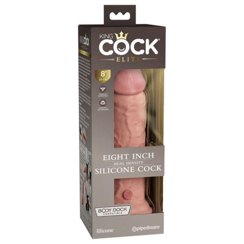 King Cock Elite 8Inch Silicone Dual Density Cock - Light - My Store