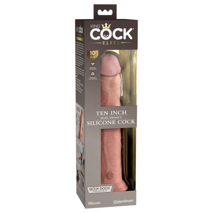 King Cock Elite 10Inch Silicone Dual Density Cock - Light - My Store
