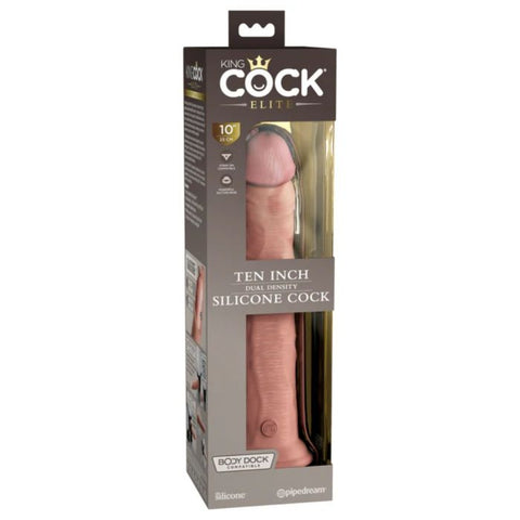 King Cock Elite 10Inch Silicone Dual Density Cock - Light - My Store