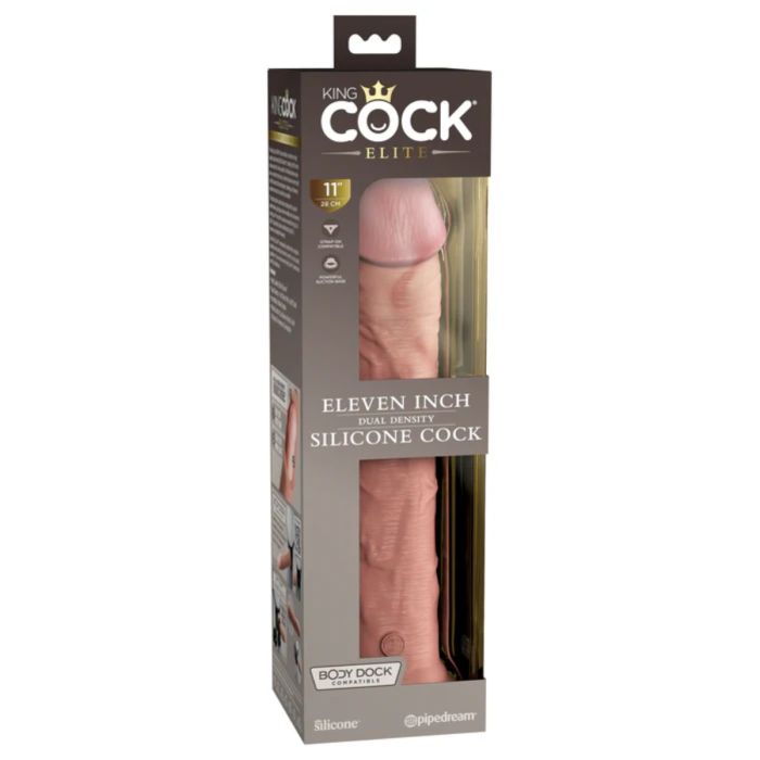 King Cock Elite 11Inch Silicone Dual Density Cock - Light - My Store