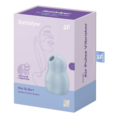 Satisfyer Pro 2 Go 1 Double Air Pulse Vibrator - Blue - My Store