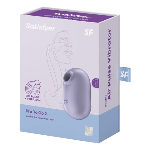 Satisfyer Pro To Go 2 Double Air Pulse Vibrator - Violet - My Store