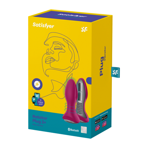 Satisfyer Rotator Plug 2+ App-Controlled Fuchsia Rotating Vibrating Anal Plug - My Store