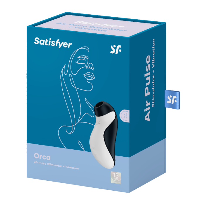 Satisfyer Orca Air Pulse Stimulator - Black White - My Store