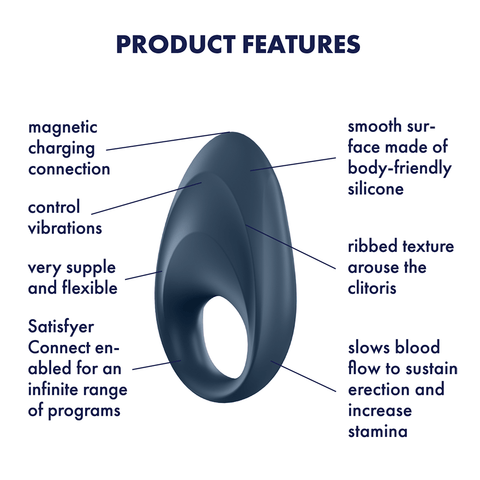 Satisfyer | Mighty One Ring Vibrator - Blue