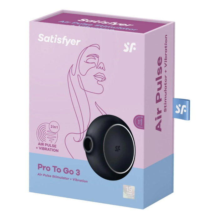 Satisfyer Pro To Go 3 Air Pulse Vibrator - Black - My Store