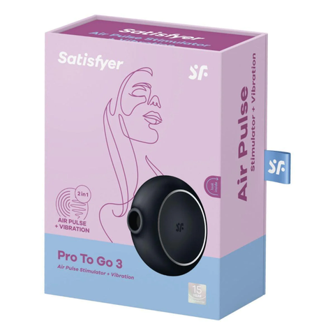 Satisfyer Pro To Go 3 Air Pulse Vibrator - Black - My Store