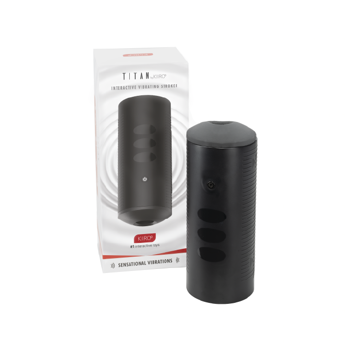 Kiiroo - Titan Interactive Vibrating Stroker - Black - My Store