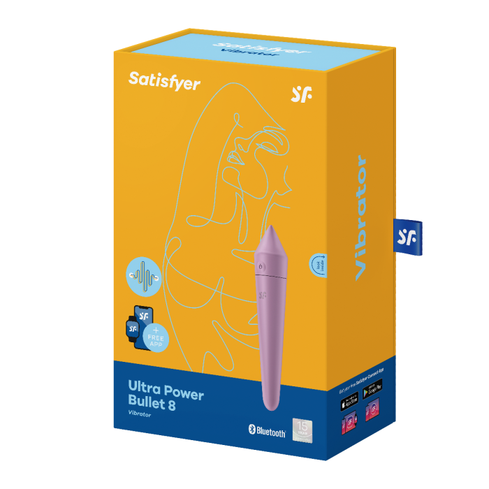 Satisfyer Ultra Power Bullet 8 Vibrator Incl. Bluetooth And App - Lilac - My Store