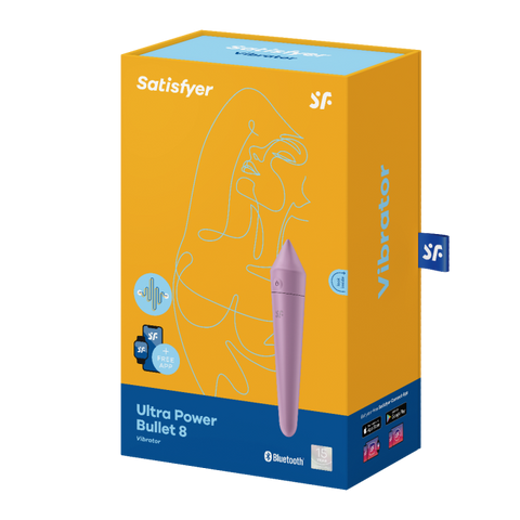 Satisfyer Ultra Power Bullet 8 Vibrator Incl. Bluetooth And App - Lilac - My Store