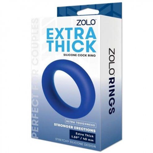 Zolo Extra Thick Silicone Cock Ring - Blue - My Store
